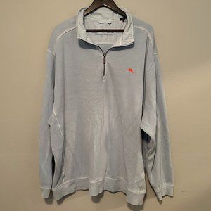 Tommy Bahama Men's Tobago Bay 1/4 Zip Contrast Seam Pullover Sweater Size 3XB